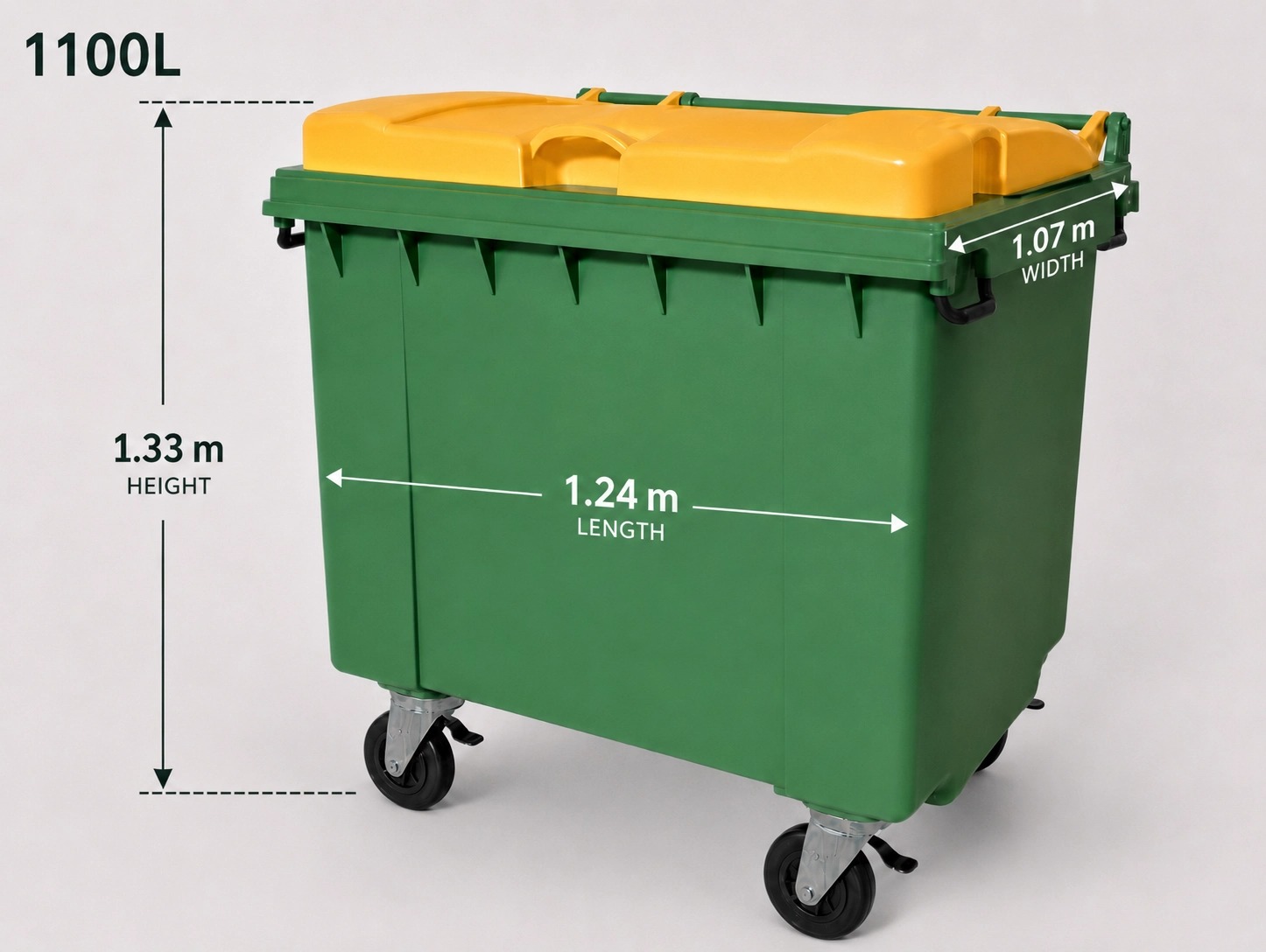 1100 litre wheelie bin