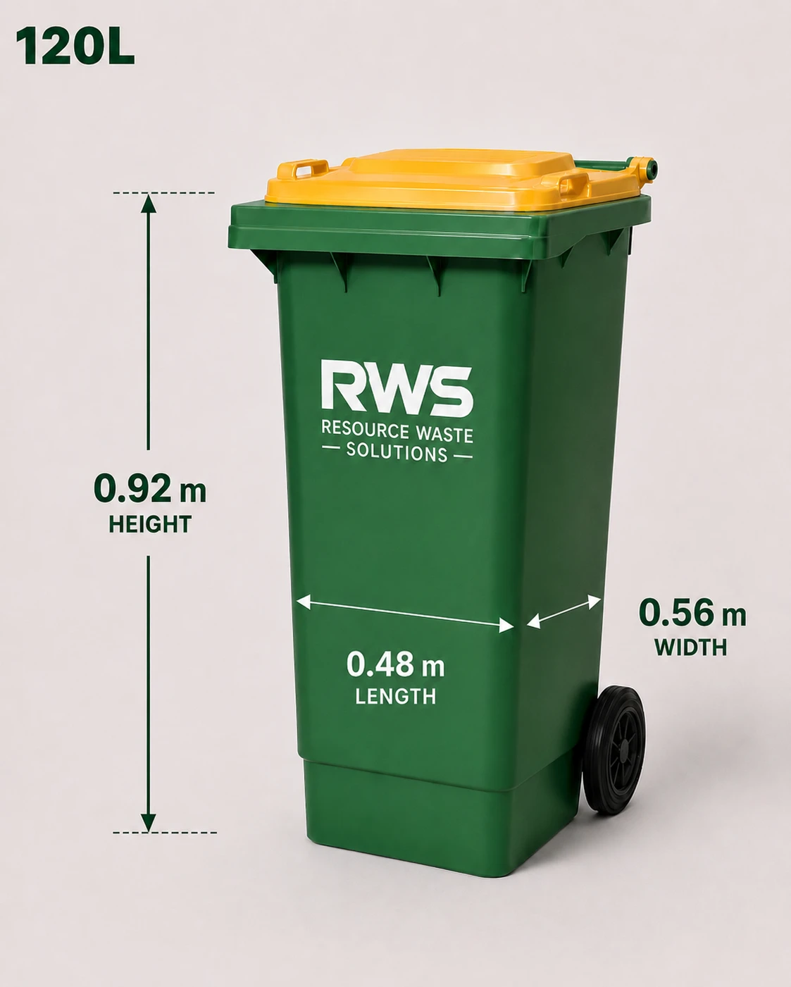 120L wheelie bin