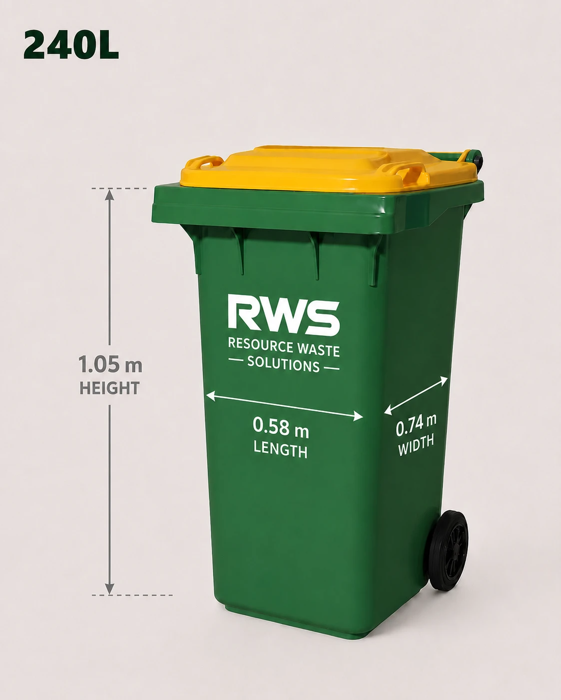240L wheelie bin