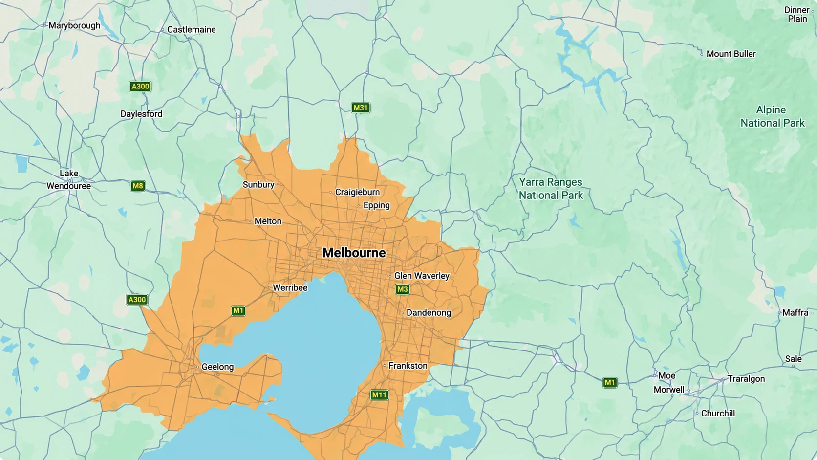 Resource Waste Solutions Melbourne service area map